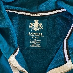 Men’s Express blue zip-up hoodie, size XL